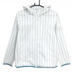 [ очень красивый товар ]23 район Golf Zip Parker белый × зеленый полоса вмятина выпуклость ткань блузон капот складной возможно женский II(L) Golf одежда 23 район 