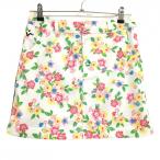 ビバハートスカート白×ピンク花総柄...