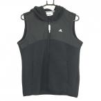 [ прекрасный товар ] Adidas с капюшоном Zip лучший чёрный необычность материалы часть картон вязаный . часть нить скидка женский OTXG(XL) Golf одежда adidas