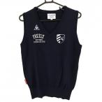 [ прекрасный товар ] Le Coq Golf вязаный лучший темно-синий V шея Logo .... женский LL Golf одежда le coq sportif