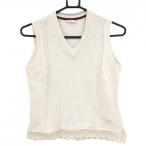 [ очень красивый товар ] Heal Creek вязаный лучший белый кромка гонки V шея Logo .... женский 40(M) Golf одежда Heal Creek