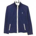 ラルフローレン ジャケット ネイビー×白 ポニー刺しゅう 裏微起毛 レディース M ゴルフウェア Ralph Lauren