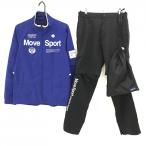 [ прекрасный товар ] Descente Golf непромокаемая одежда (2WAY жакет × брюки ) голубой × чёрный рукав съемный упаковочный пакет мужской M Golf одежда DESCENTE