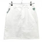 ビームスゴルフスカート白ロゴグリー...