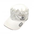 ルコック レインキャップ 白×黒 裏地メッシュ   ゴルフウェア le coq sportif