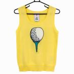  Jun and Rope вязаный лучший желтый передний мяч женский M Golf одежда JUN&ROPE