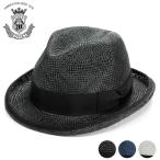 ストローハット メンズ 夏 ED HAT エドハット 天然草 ホンブルグハット ホワイト 白 16166466