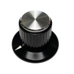 ハットノブ シルバートップ ポインタータイプ 29mm x 19mm Black
