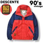 90s Vintage Descente DESCENTE Gore-Tex GORE-TEX AERO-Kf-teto нейлон жакет подкладка пирог ru160 (86-3 S) красный x темно-синий мужской 