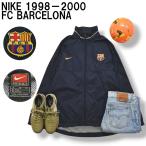 90s 00s Vintage Nike NIKE 1998-2000 Barcelona FC BARCELONA нейлон жакет подкладка сетка XL темно-синий футбол спорт Youth мужской!