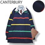 90s Vintage Новая Зеландия производства canterbury CANTERBURY длинный рукав Rugger рубашка 44 мульти- окантовка рисунок мужской мужской Street 