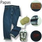  сделано в Японии Papas PAPAS cell biji распорка Denim джинсы брюки 33x33 индиго кожа бирка American Casual Street casual мужской 