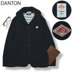  сделано в Японии Dan тонн DANTON шерсть mosa одиночный жакет 40 темно-синий!