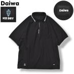  Daiwa Daiwa короткий рукав половина Zip сетка рубашка-поло Pro козырек PROVISOR лёд dry ICEDRY LL черный рыбалка рыбалка море .. мужской 