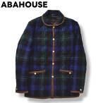  Abahouse ABAHOUSE шерсть стеганная куртка с хлопком 3 в клетку темно-синий x зеленый черный часы мужской 