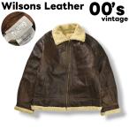00s Vintage Wilson кожа Wilsons Leather B-3 TYPE телячья кожа кожа боа Bomber жакет "куртка пилота" кожаная куртка L Brown мужской 