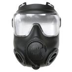 フルフェイスガード M50ガスマスク型 ヘルメット装着アダプター付 [ ブラック / クリア ] フェイスマスク サバゲ―装備