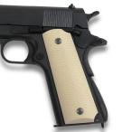 M1911用 カスタムグリップ 東京マルイ/WA/MGC/KSC他 各社GBB対応 フルサイズ [ アイボリー調 ]