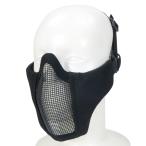 WoSporT ハーフフェイスガード Half steel mesh mask 金属製メッシュ [ ブラック ] ウォースポーツ