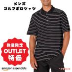 Amazon Essentials Golf рубашка-поло мужской L размер постоянный Fit короткий рукав черный полоса полиэстер 100% стиральная машина соответствует 