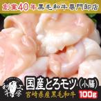 ショッピング円高還元 小腸 肉 ホルモン 鍋 A5 宮崎県産 黒毛和牛 鮮新 大とろ モツ 小腸 100ｇ ホルモン もつ煮 どて煮【小腸】