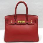 【美品】HERMES／エルメス　バーキン30　アルデンヌ　ルージュヴィフ　□E刻印　ハンドバッグ　700110025
