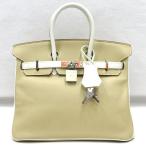 【美品】HERMES／エルメス　バーキン25　パーソナルオーダー　タバックキャメル/ホワイト　□O刻印　ハンドバッグ　700110028