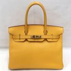 【美品】HERMES／エルメス　バーキン30　クシュベル　ジョーヌ　□C刻印　ハンドバッグ　700110175