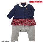  приобретенный товар * Miki House mikihouse Miki House Bear комбинезон (70cm*80cm) outlet распродажа baby младенец 