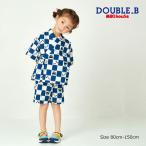 ●取り寄せ商品●ミキハウス ダブルビー mikihouse 甚平スーツ ( 80 90 100 110 120 130 140 150 ) 甚平 幼児 キッズ 小学生 男の子
