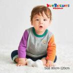 ショッピング長袖tシャツ ●30％OFFセール●ミキハウス　ホットビスケッツ　mikihouse　長袖Ｔシャツ　ロンＴ　ワンポイント　ビーンズくん（70・80・90・100・110・120）アウトレット