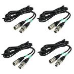 (4) CHAUVET 10 Foot Male to Female 3 Pin DMX Lighting Effect Cables | DMX3P10FT