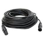 Pro Lighting DJ 50 Foot DMX Cable 3 Pin Light Fixture or Control Board TRUE DMX Cable - Black