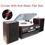 8-in-1 Boytone BT-24DJM Turntable with Bluetooth Connection, 3 Speed 33, 45, 78 Rpm, CD, Cassette Player AM, FM USB, SD Slot, Aux, Encoding Vinyl & R