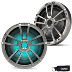 Infinity Marine Bundle - Two 1022MLT Marine 10 Inch Marine RGB LED Subwoofer - Titanium