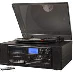 Crosley Ridgemont 3-Speed Turntable with Bluetooth, AM/FM Radio, CD/Cassette Players, USB, SD Card Reader, and Aux-in