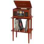 Victrola 8-in-1 Bluetooth Record Player & Multimedia Center, Built-in Stereo Speakers - Turntable, Wireless Music Streaming with Stand, Real Wood | M