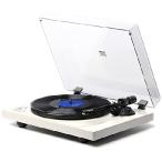 Belt Drive Turntable, Vinyl Record Player with Bluetooth Connection, Built-in Preamp, Support 33 1/3 & 45RPM Speeds, Adjustable Counterweight, AT-360