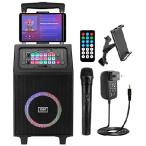 Pyle Portable Karaoke PA Speaker System - 600W 8~ Rechargeable BT Speaker, TWS, Party Lights, LED Display, FM/AUX/MP3/USB/SD, Wheels - Wireless Mic,