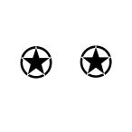 ワンポイント　星　ロゴ　カッティングステッカー　2枚1セット