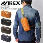 ショッピングショルダーバッグ メンズ (アビレックス) AVIREX アヴィレックス ブルト シリーズ レザー 2Way ボディバッグ ショルダーバッグ メンズ レディース