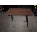 レトロ鉄脚無垢板リメイクテーブル 古録展  送料別  Mサイズ　中古 品番F4496