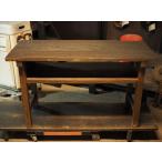 ショッピング古 ラワン材天板の無垢板造り作業台 長机 昭和中期　古録展  送料別  Lサイズ　中古 品番F4534
