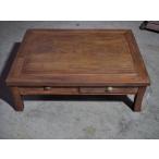 ショッピング古 総欅造り両面使いの高級ローテーブル 昭和初期　古録展  送料別  Lサイズ　中古 品番F4547