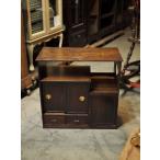 ショッピング古 昭和レトロ木製小型和モダンな飾り棚 昭和中期　古録展  送料別  Eサイズ　中古 品番S10914