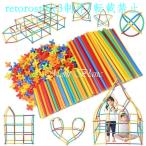 ショッピングストロー 【並行輸入品】物作りやアクティビティにも使える新感覚チューブ式ブロック 5色 600ピース