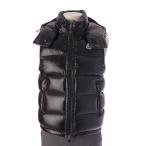 【モンクレール】Moncler　22年 メンズ BORMES フード ダウンベスト アウター ブラック 0 【中古】【正規品保証】202329