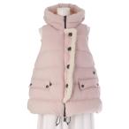 【モンクレール】Moncler　16年 COMTE ボア フード ダウン ベスト アウター 48304 ピンク 1 【中古】【正規品保証】206228