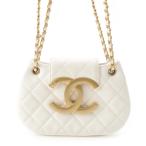  Chanel овчина teka здесь металлические принадлежности matelasse Mini сумка "почтальонка" белый [ б/у ]