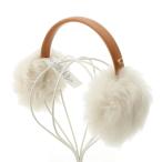  Coach дубленая кожа sia кольцо наушники белый Brown [ б/у ]